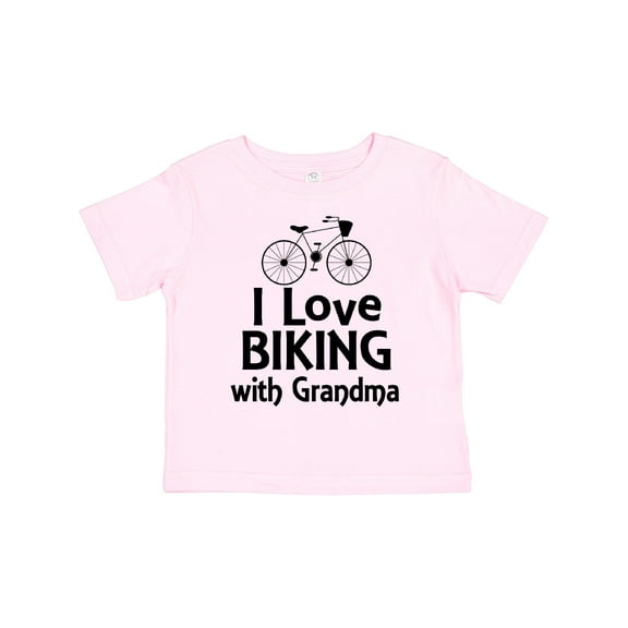 Inktastic Biking with Grandma Cycling Boys or Girls Toddler T-Shirt