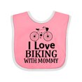 thumbnail image 1 of Inktastic Biking with Mommy Bicycle Boys or Girls Baby Bib, 1 of 4