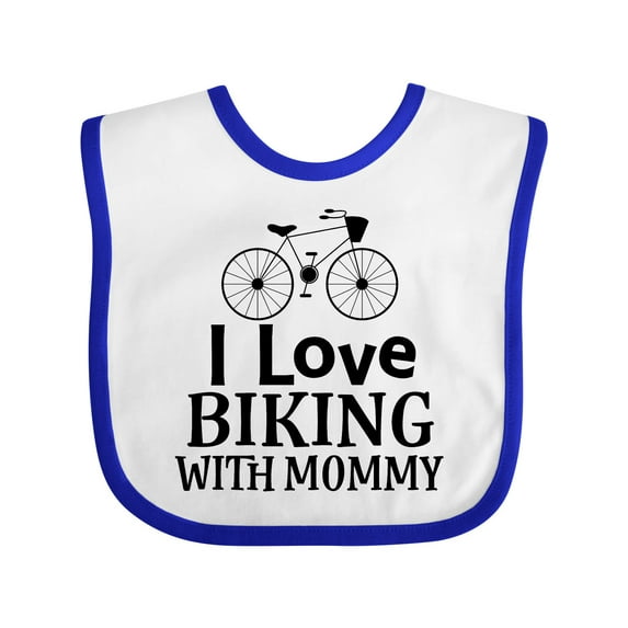 Inktastic Biking with Mommy Bicycle Boys or Girls Baby Bib