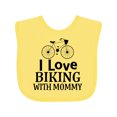 thumbnail image 1 of Inktastic Biking with Mommy Bicycle Boys or Girls Baby Bib, 1 of 4