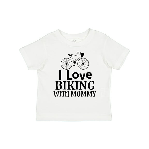 Inktastic Biking with Mommy Bicycle Boys or Girls Toddler T-Shirt