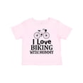thumbnail image 1 of Inktastic Biking with Mommy Bicycle Boys or Girls Toddler T-Shirt, 1 of 5