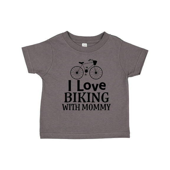 Inktastic Biking with Mommy Bicycle Boys or Girls Toddler T-Shirt