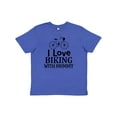 thumbnail image 1 of Inktastic Biking with Mommy Bicycle Youth T-Shirt, 1 of 5