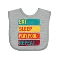 thumbnail image 1 of Inktastic Billiards Eat Sleep Play Pool Repeat Boys or Girls Baby Bib, 1 of 4