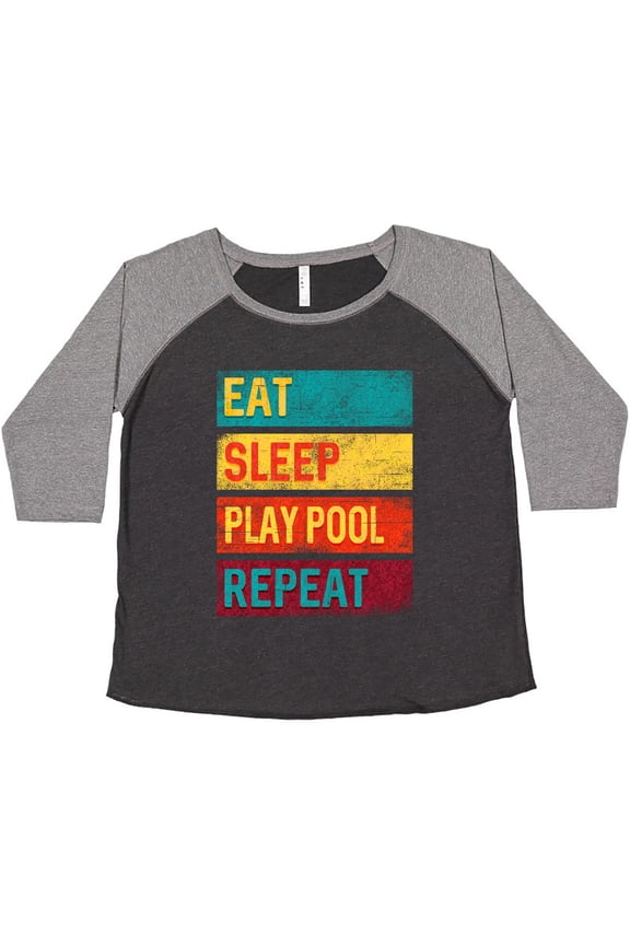 Billiards Eat Sleep Play Pool Repeat Women's Plus Size T-Shirt