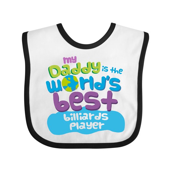 Inktastic Billiards Player Daddy Boys or Girls Baby Bib