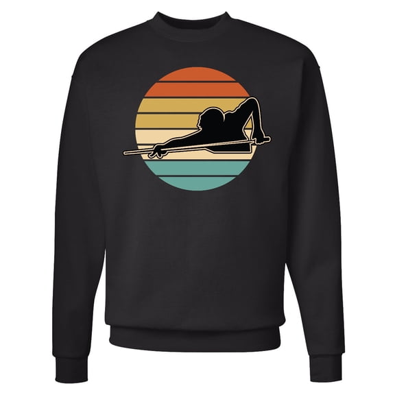 Inktastic Billiards Pool Player Retro Sunset Adult Sweatshirt