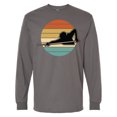 thumbnail image 1 of Inktastic Billiards Pool Player Retro Sunset Long Sleeve T-Shirt, 1 of 5
