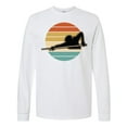 thumbnail image 1 of Inktastic Billiards Pool Player Retro Sunset Long Sleeve T-Shirt, 1 of 5