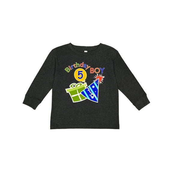 Inktastic Birthday Boy 5th Birthday Boys Long Sleeve Toddler T-Shirt