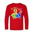 thumbnail image 1 of Inktastic Birthday Boy 5th Birthday Long Sleeve Youth T-Shirt, 1 of 5