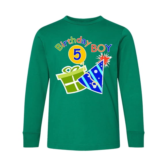 Inktastic Birthday Boy 5th Birthday Long Sleeve Youth T-Shirt
