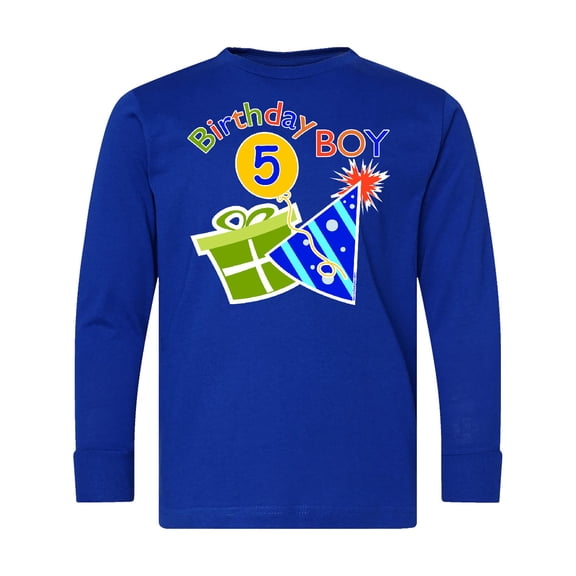 Inktastic Birthday Boy 5th Birthday Long Sleeve Youth T-Shirt