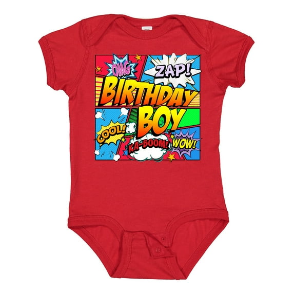 Inktastic Birthday Boy Comic Book Boys Baby Bodysuit