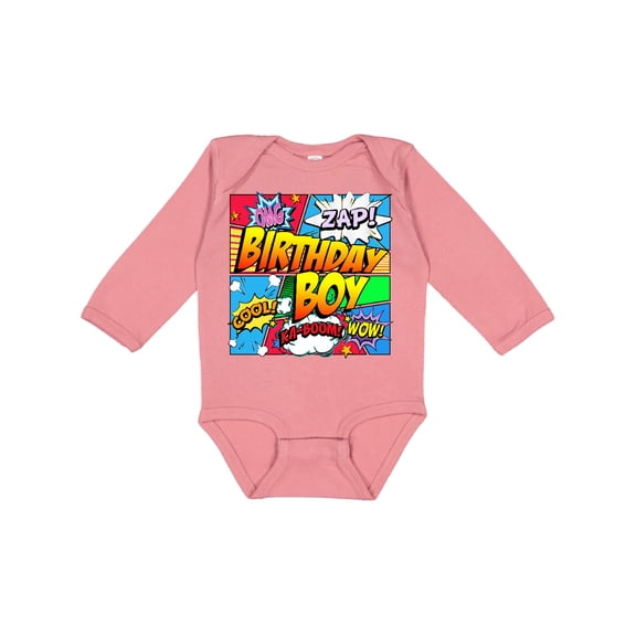 Inktastic Birthday Boy Comic Book Boys Long Sleeve Baby Bodysuit