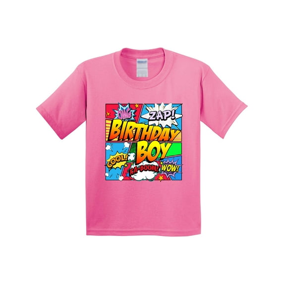 Inktastic Birthday Boy Comic Book Youth T-Shirt
