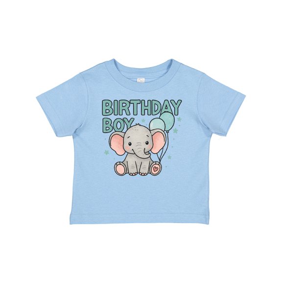 Inktastic Birthday Boy Elephant Balloons Boys or Girls Baby T-Shirt