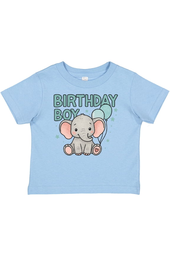 Birthday Boy Elephant Balloons Boys or Girls Baby T-Shirt