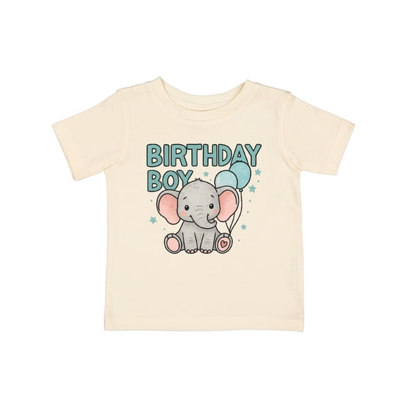 Inktastic Birthday Boy Elephant Balloons Boys or Girls Baby T-Shirt