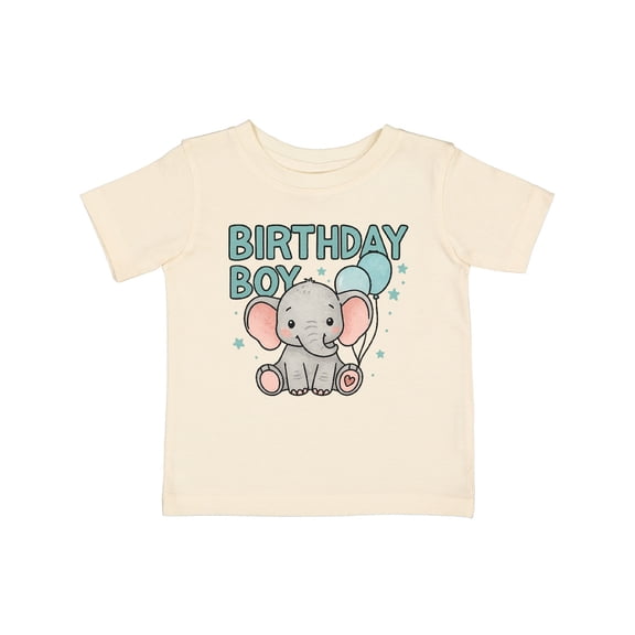 Inktastic Birthday Boy Elephant Balloons Boys or Girls Baby T-Shirt