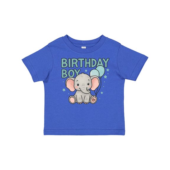 Inktastic Birthday Boy Elephant Balloons Boys or Girls Baby T-Shirt