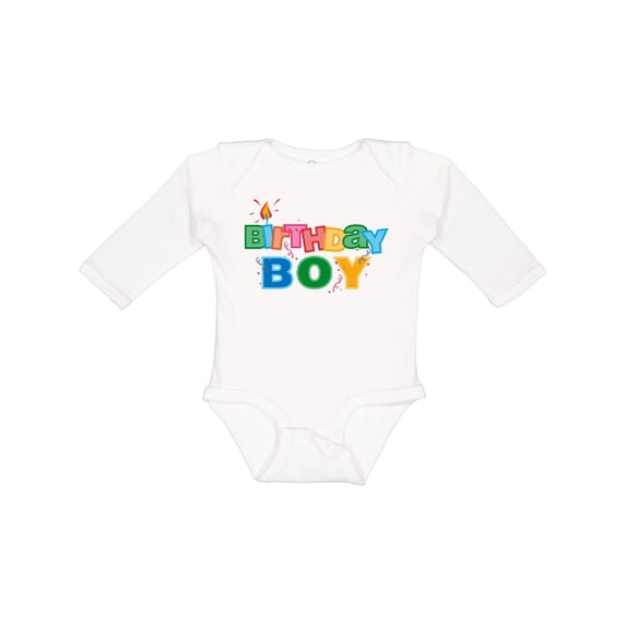 Inktastic Birthday Boy Letters Boys Long Sleeve Baby Bodysuit