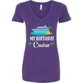 thumbnail image 1 of Inktastic Birthday Cruise Vacation Women's V-Neck T-Shirt, 1 of 5