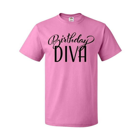 Inktastic Birthday Diva in Black T-Shirt