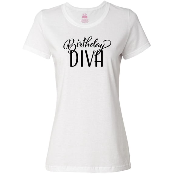 Inktastic Birthday Diva in Black Women's T-Shirt