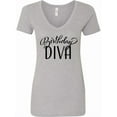 thumbnail image 1 of Inktastic Birthday Diva in Black Women's V-Neck T-Shirt, 1 of 5