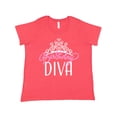 thumbnail image 1 of Inktastic Birthday Diva in Pink with Tiara Women's Plus Size T-Shirt, 1 of 5