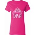 thumbnail image 1 of Inktastic Birthday Diva in Pink with Tiara Women's T-Shirt, 1 of 5