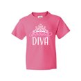 thumbnail image 1 of Inktastic Birthday Diva in Pink with Tiara Youth T-Shirt, 1 of 5