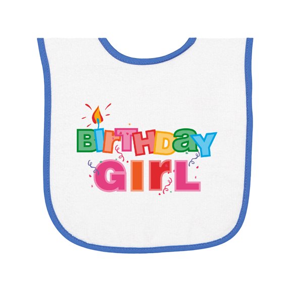 Inktastic Birthday Girl Letters Baby Terry Cloth Bib