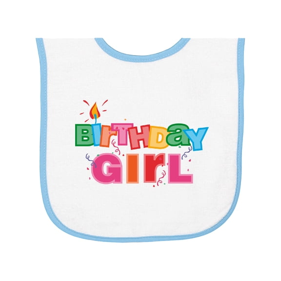 Inktastic Birthday Girl Letters Baby Terry Cloth Bib