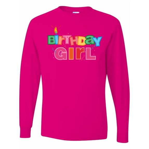 Inktastic Birthday Girl Letters Long Sleeve T-Shirt