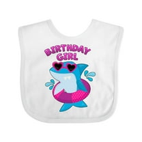 Inktastic Birthday Girl Shark Pool Party Girls Baby Bib