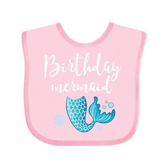 Inktastic Birthday Mermaid Girls Party Gift Girls Baby Bib