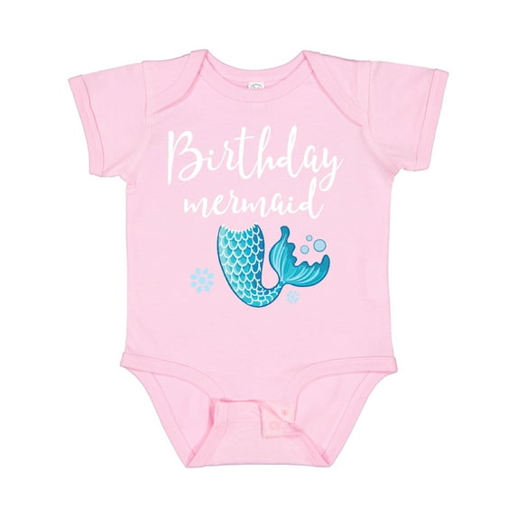 Inktastic Birthday Mermaid Girls Party Gift Girls Baby Bodysuit