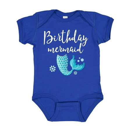Inktastic Birthday Mermaid Girls Party Gift Girls Baby Bodysuit