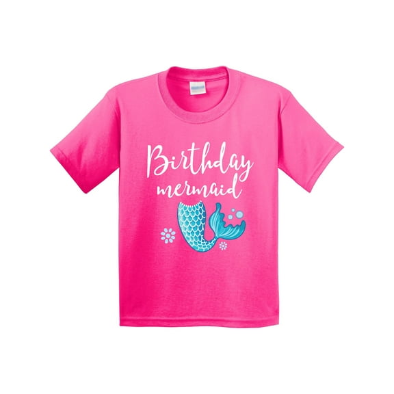 Inktastic Birthday Mermaid Girls Party Youth T-Shirt