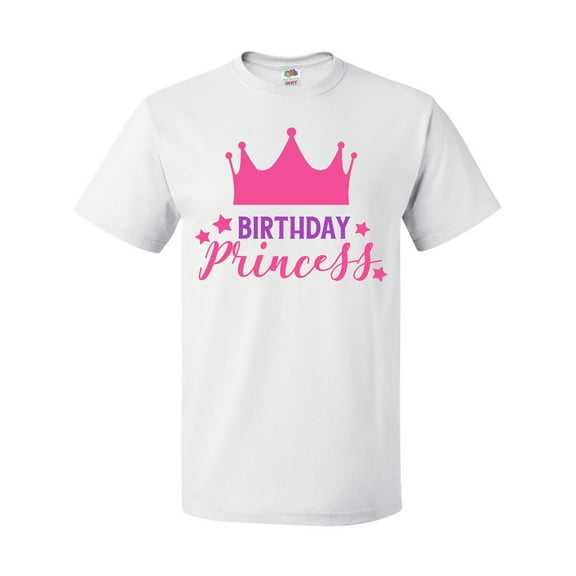Inktastic Birthday Princess, Crown, Stars - Pink Purple T-Shirt