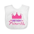 thumbnail image 1 of Inktastic Birthday Princess, Little Princess, Crown, Stars Girls Baby Bib, 1 of 4