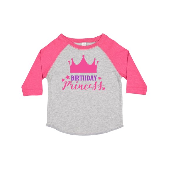 Inktastic Birthday Princess, Little Princess, Crown, Stars Girls Toddler T-Shirt