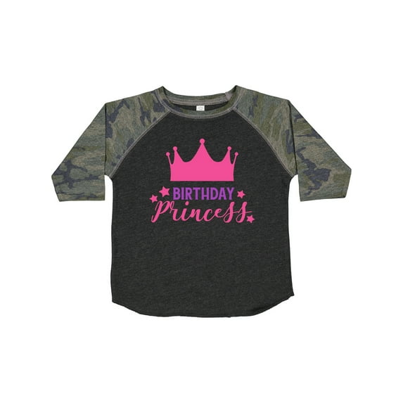 Inktastic Birthday Princess, Little Princess, Crown, Stars Girls Toddler T-Shirt