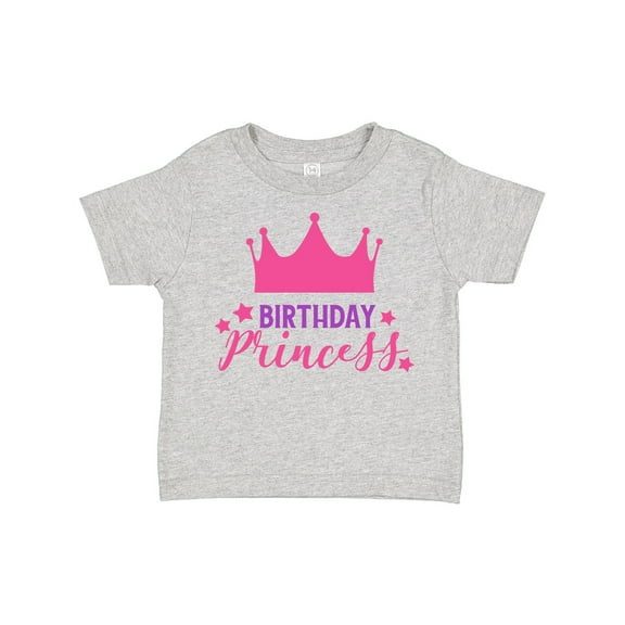Inktastic Birthday Princess, Little Princess, Crown, Stars Girls Toddler T-Shirt