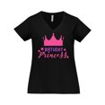 thumbnail image 1 of Inktastic Birthday Princess, Little Princess, Crown, Stars Women's Plus Size V-Neck T-Shirt, 1 of 5