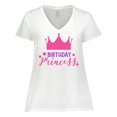 thumbnail image 1 of Inktastic Birthday Princess, Little Princess, Crown, Stars Women's Plus Size V-Neck T-Shirt, 1 of 5