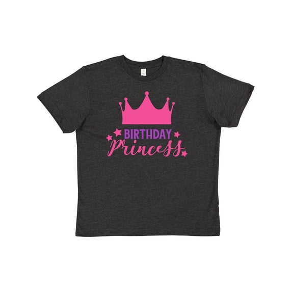 Inktastic Birthday Princess, Little Princess, Crown, Stars Youth T-Shirt